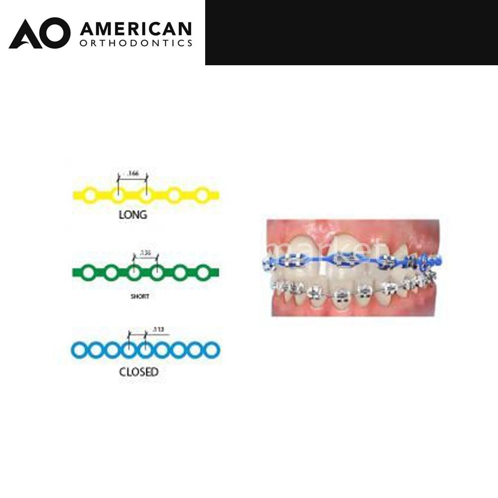 American Orthodontics Plastic Colored Power Chain