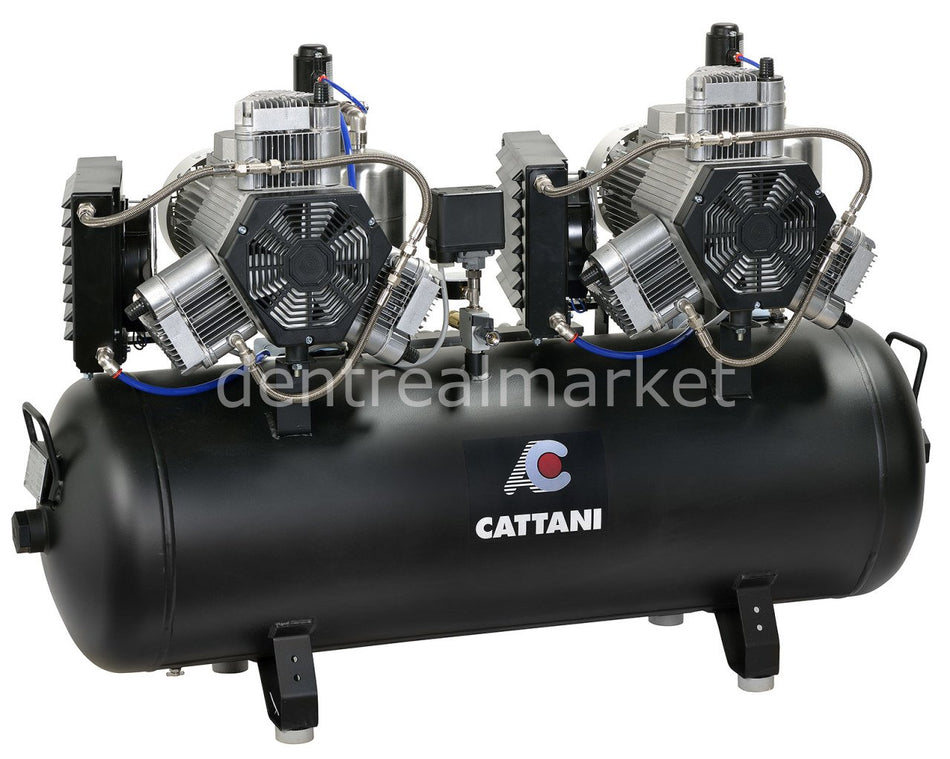 Cattani AC 600 Dryer Compressor — Dual Head, 3-Cylinder