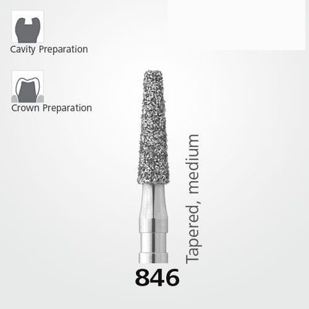 Meisinger 846 Synthetic Diamond Bur Tapered - 5 pcs