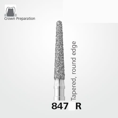 Meisinger 847R Synthetic Diamond Bur Pack of 5 – Tapered
