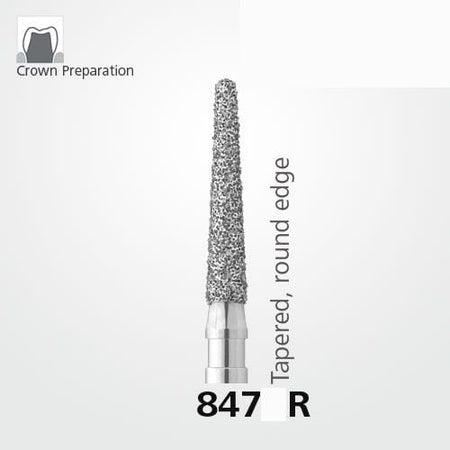 Meisinger 847R Synthetic Diamond Bur Pack of 5 – Tapered