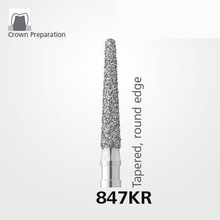 Meisinger 847KR Synthetic Diamond Bur Pack of 5 – Tapered