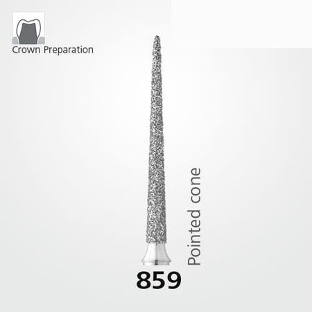 Meisinger 859 Synthetic Diamond Bur Pack of 5 – Needle