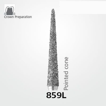 Meisinger 859L Synthetic Diamond Bur Pack of 5 – Needle