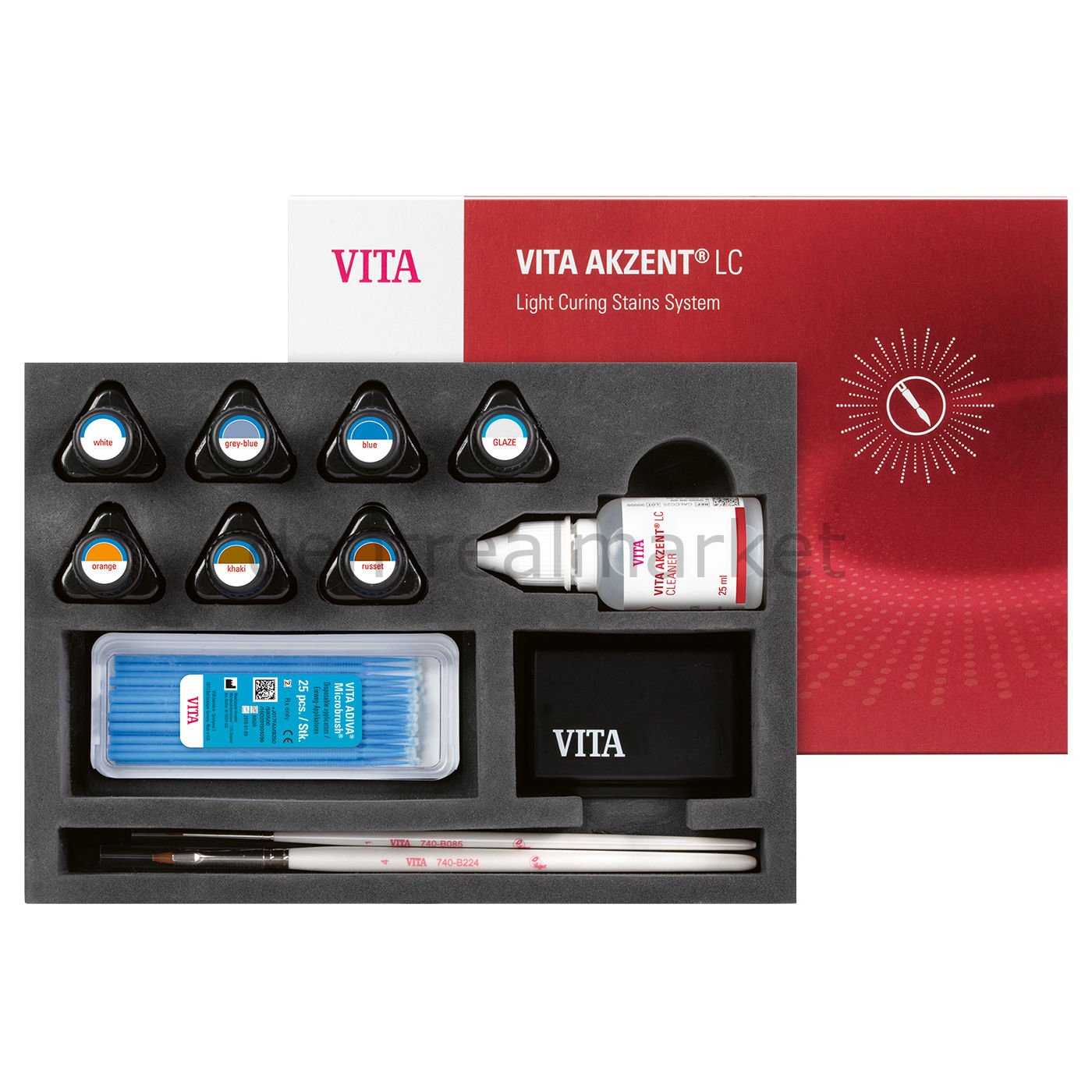 Vita Akzent LC Stains Standard Kit Light-Curing Stain and Glaze System