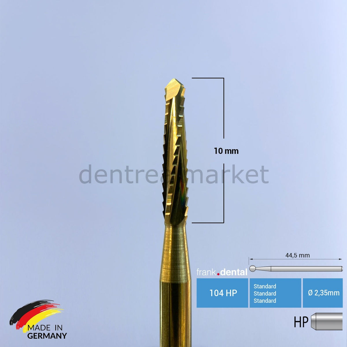 Frank Dental Titanium Carbide Lindemann Surgical Bur - 166 HP