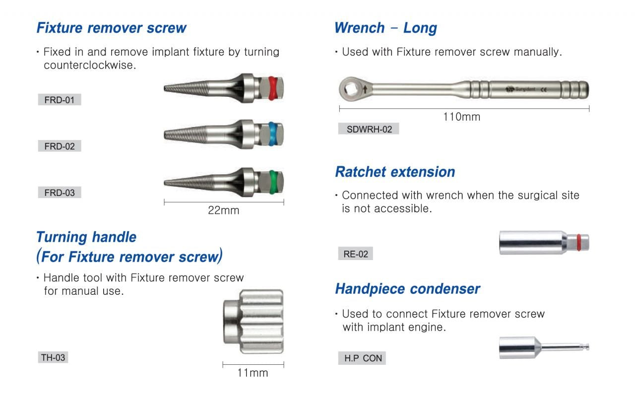 Surgident Fixture and Screw Implant Removal Set