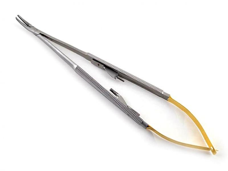 Krowne Castroviejo Needle Holder 18 cm TC Curved