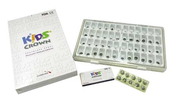 Shinhung Kids Crown Stainless Steel Crown Set Anterior 36 pcs