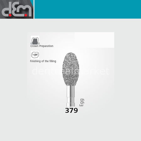 Dx Dentex DX Synthetic Diamond Bur - 379 - Bud Tip - 10 pcs