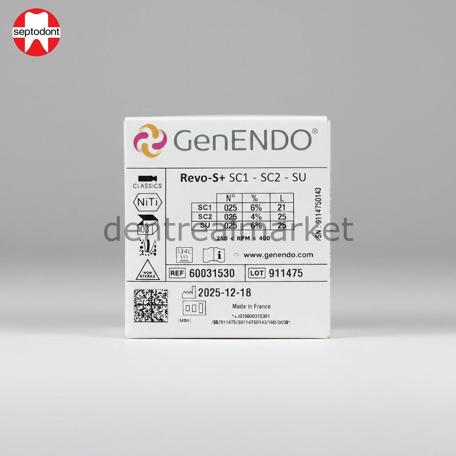 Septodont GenENDO Revo-S+ 6-File Pack 25 mm 10+1 Campaign