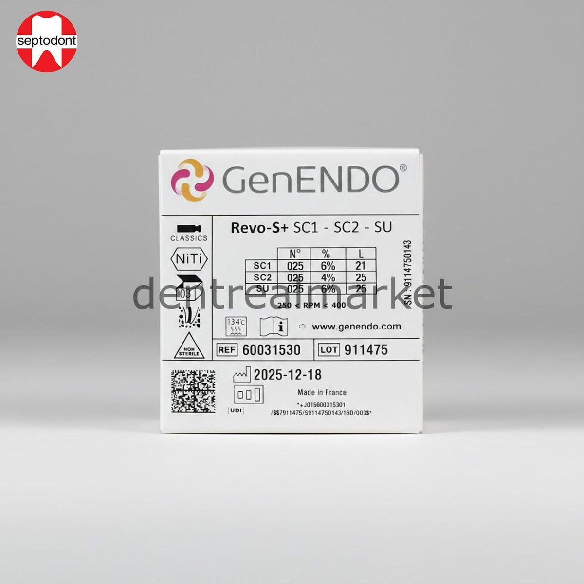 Septodont GenENDO Revo-S+ 6-File 25 mm + Biodentine Campaign