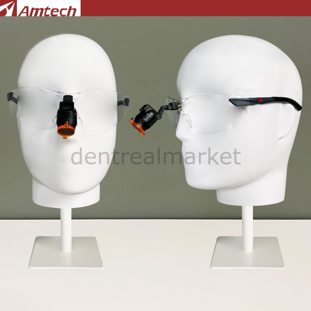 Amtech Optic Fixed-Frame Protective Glasses with Adjustable USB LED Light