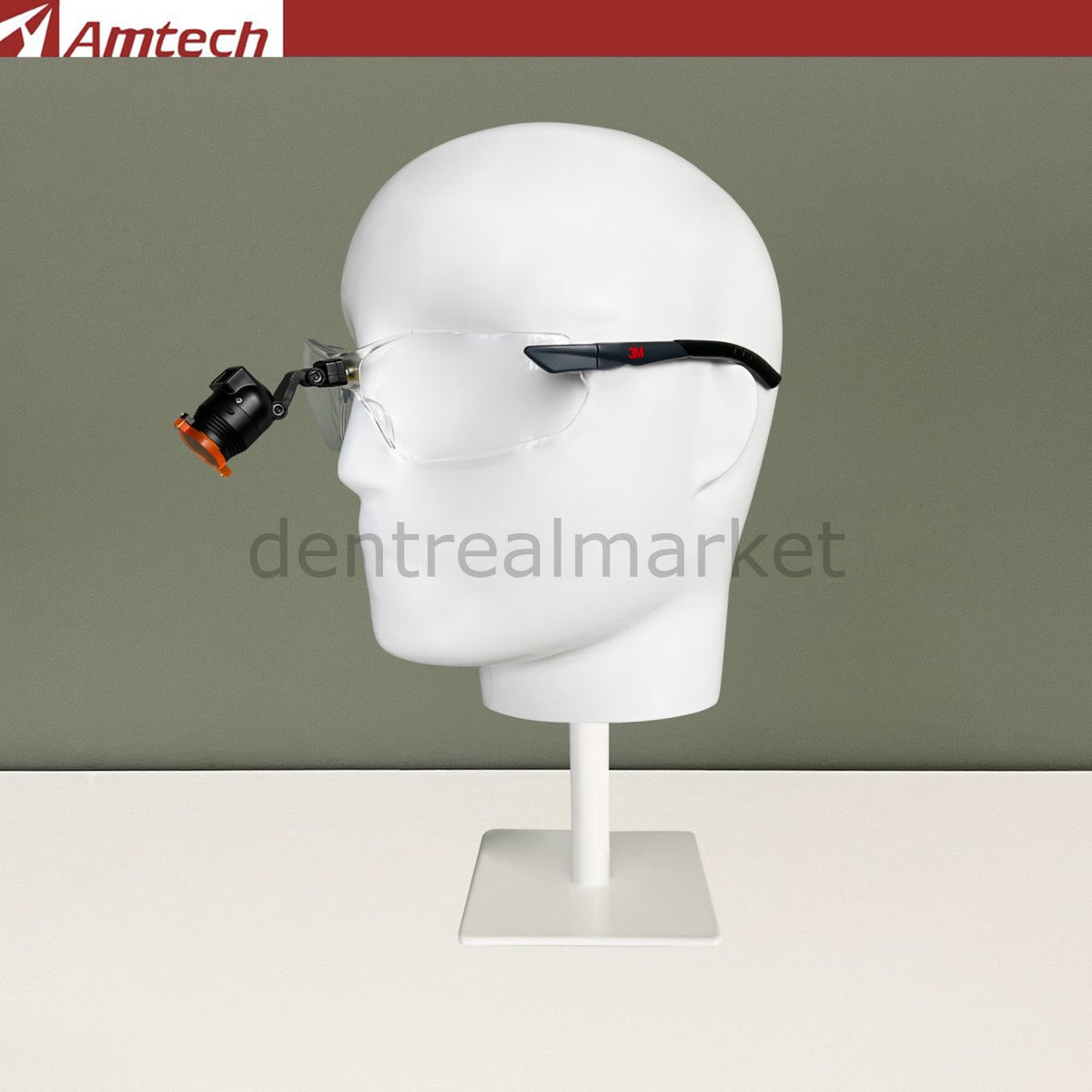 Amtech Optic Fixed-Frame Protective Glasses with Adjustable USB LED Light