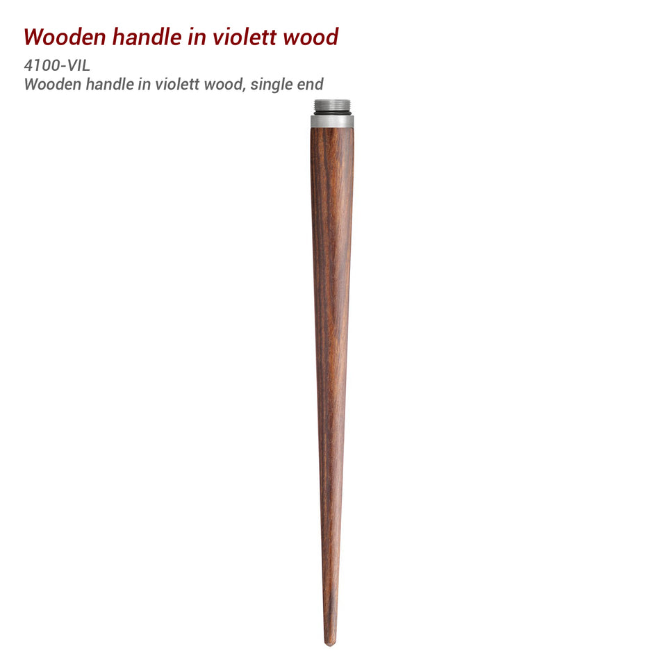 Violett Wood Handle - Wooden Single End Brush Handle - Long