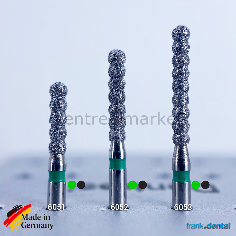 Frank Dental Natural Diamond Bur - Spiral - Turbine 6051 - Pack of 5