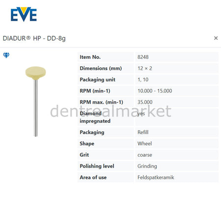Eve Diadur HP Composite & Porcelain Adjustment Rubber - DD-8g