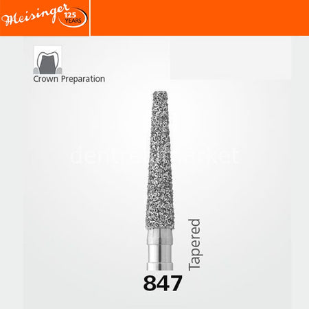 Meisinger 847 Synthetic Diamond Bur Tapered - 5 pcs