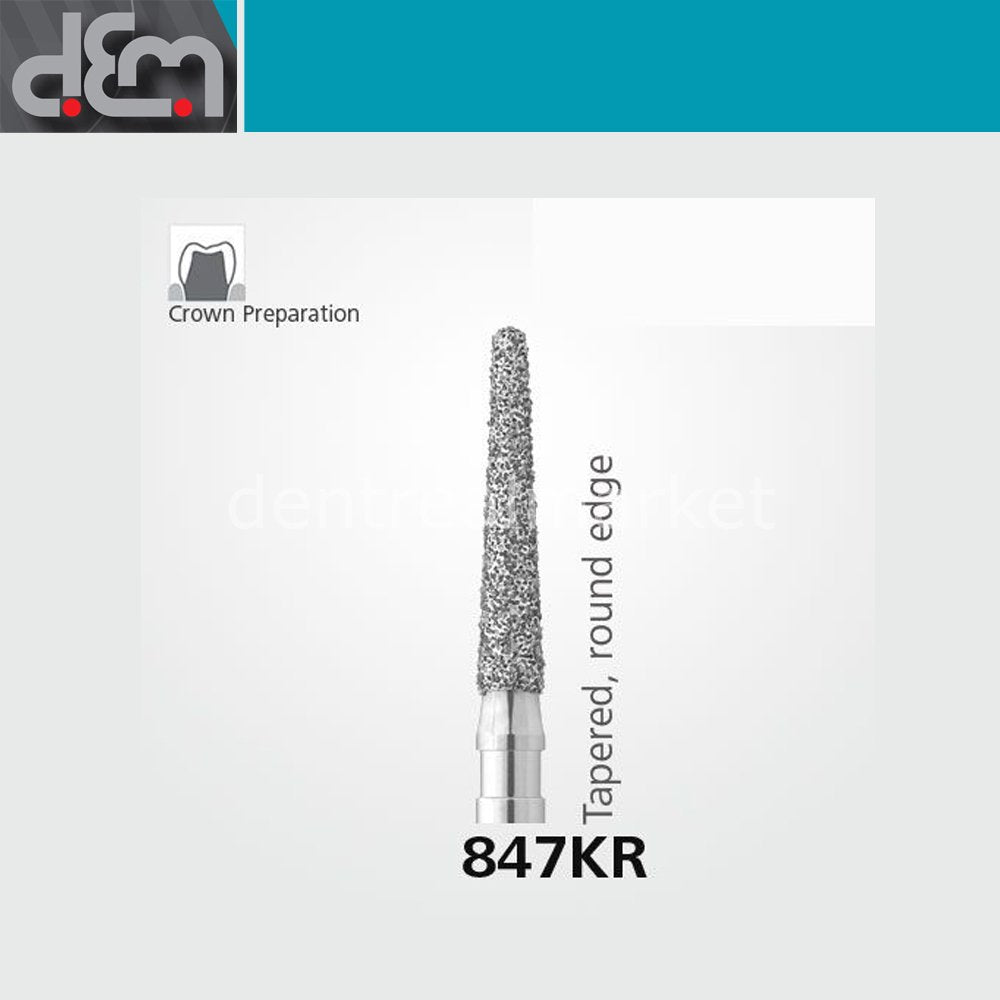 Dx Dentex 847KR Synthetic Diamond Bur Tapered - 10 pcs