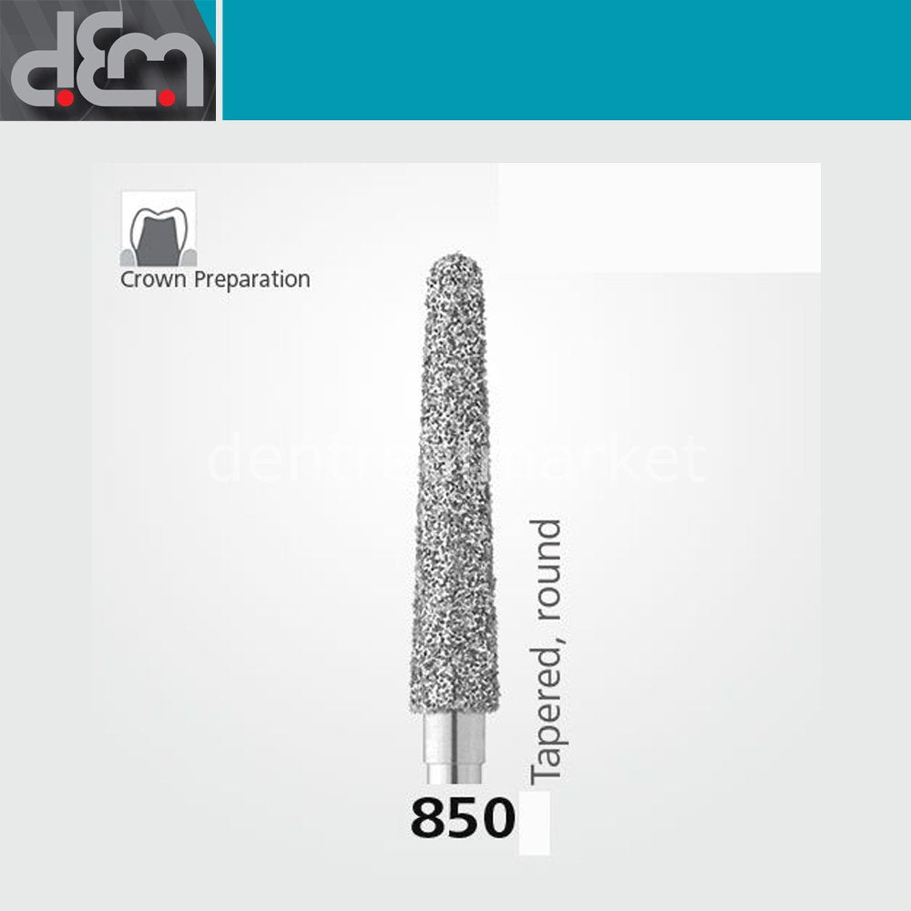 Dx Dentex DX Synthetic Diamond Bur - 850 - Tapered - Pack of 10