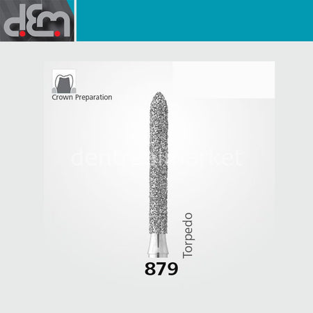 Dx Dentex DX Synthetic Diamond Bur - 879 - Chamfer - 10 pcs