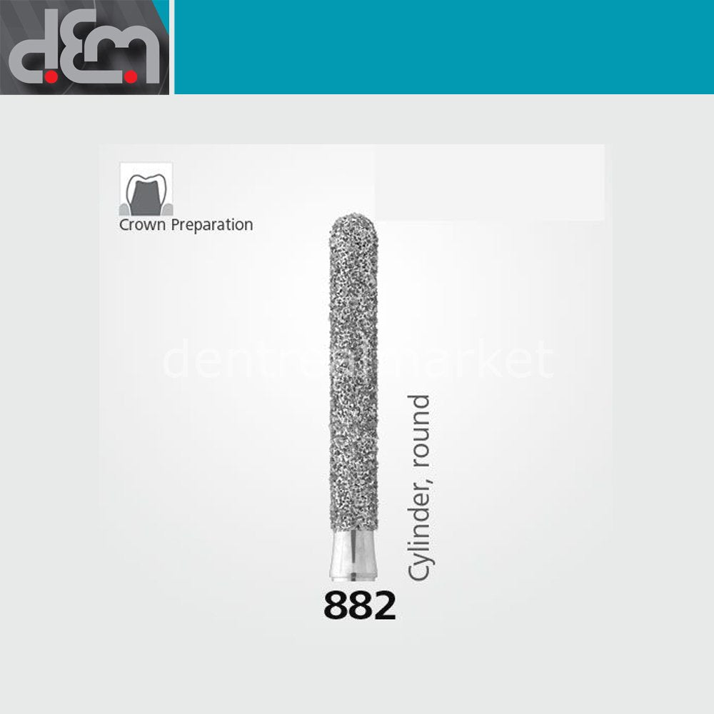 Dx Dentex DX Synthetic Diamond Bur 882 — Cylinder — Pack of 10