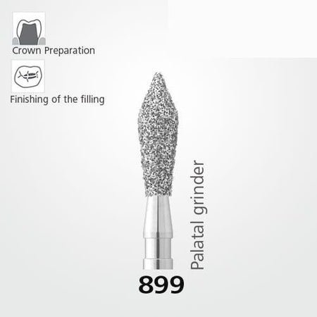 Meisinger 899 Synthetic Diamond Bur - Pack of 5 - Football - Occlusal