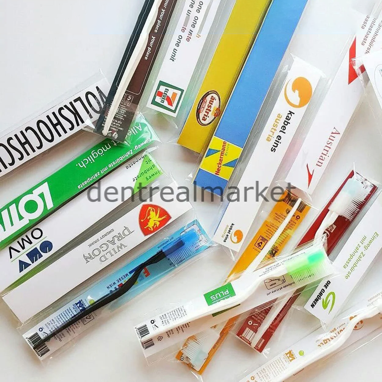 New Dent Disposable Toothbrush — Unprinted — Pack of 100