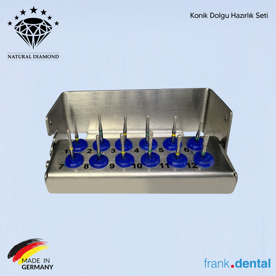 Conical Filler Preparation Dental Natural Diamond Bur Set