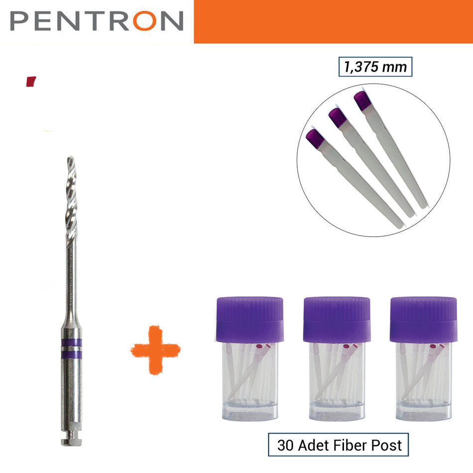 DentrealStore - Pentron FibreKleer 4X Tapared Radiopaque Fiber Post Big One Kit -Purple