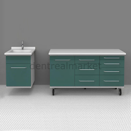 Grup Dental Wall-Mounted Split Clinic Bench - Laminate Top AN07