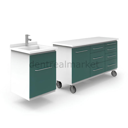 Grup Dental Wall-Mounted Split Clinic Bench - Laminate Top AN07