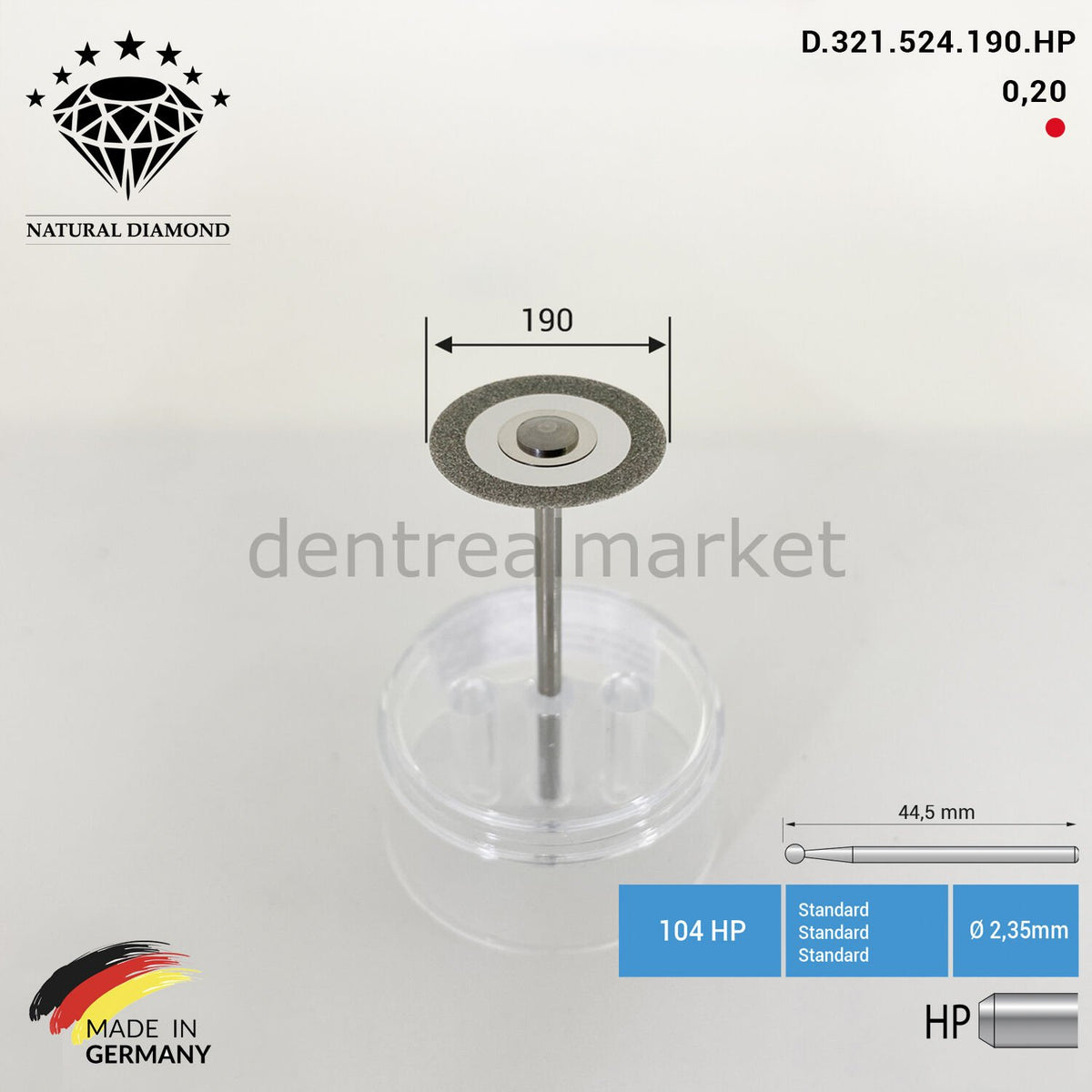 Frank Dental Ortho Diamond Disc 514.190 HP Interproximal