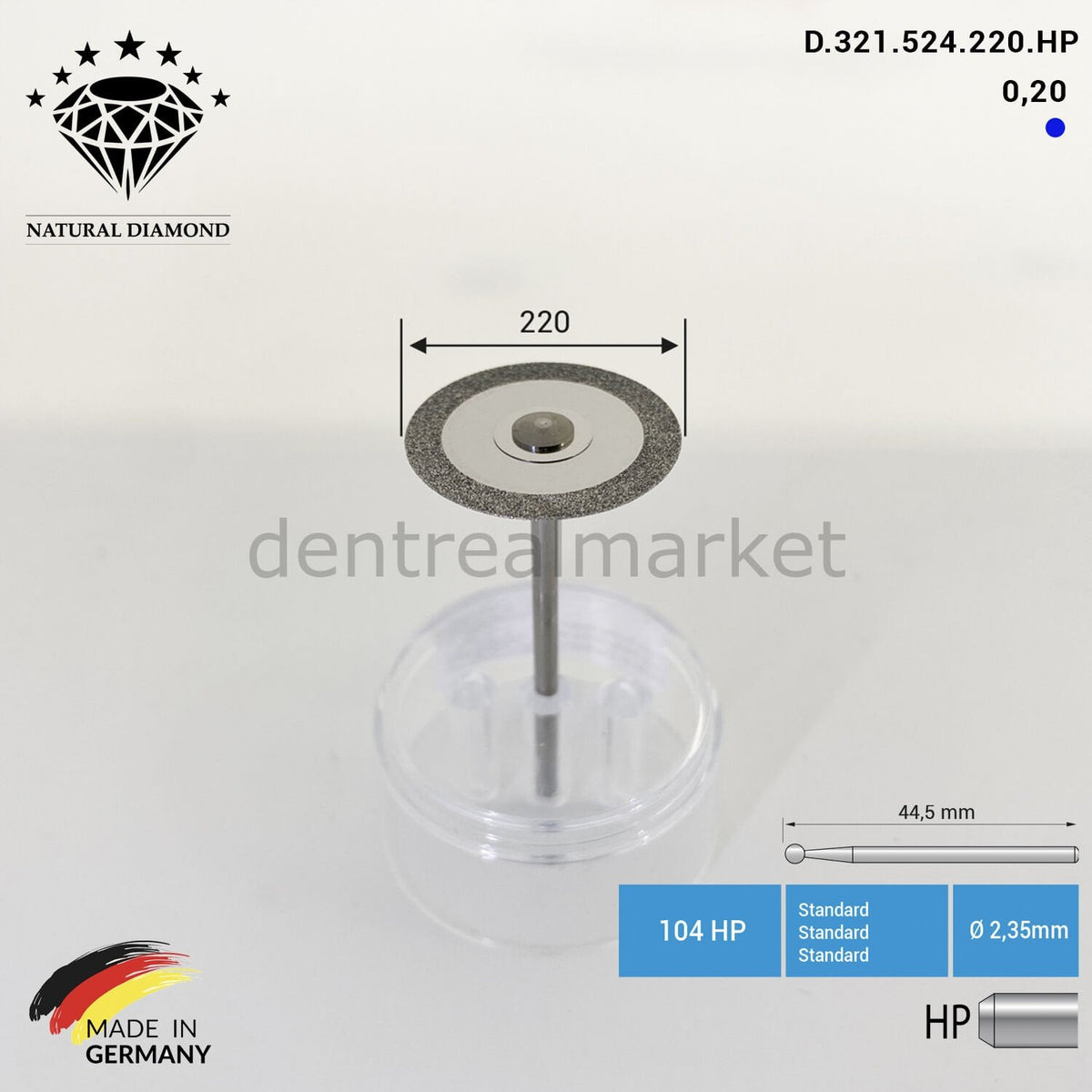 Frank Dental Ortho Diamond Disc Interproximal Separator 220 HP