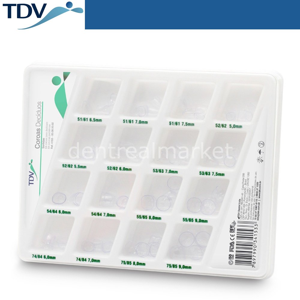 TDV Dental Clear Strip Crown Set Adult Pack of 64