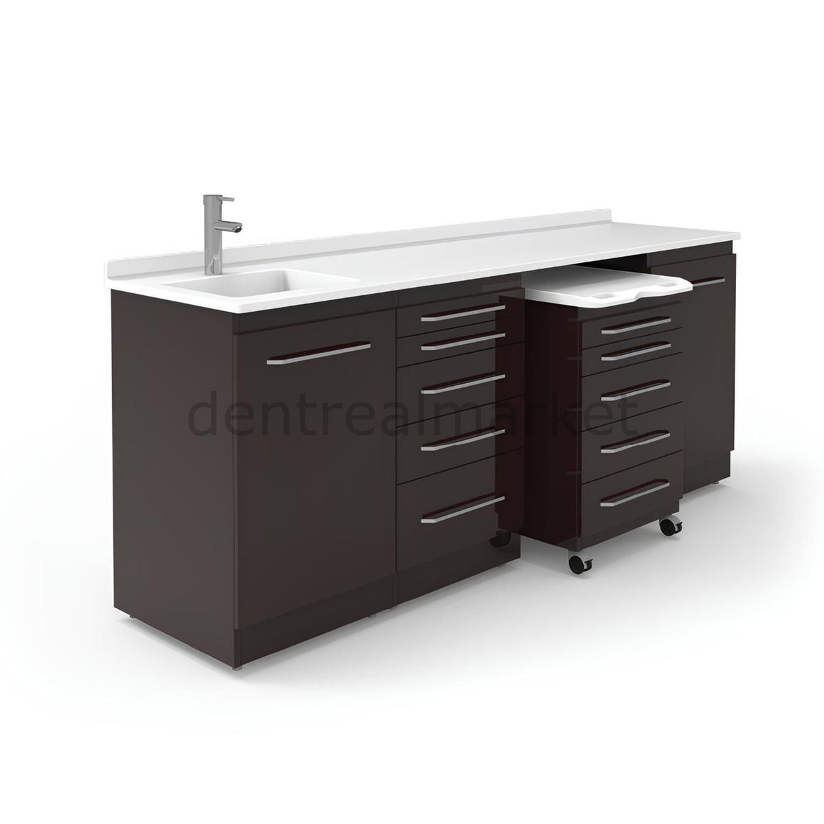 Grup Dental Mobile Cabinet Clinic Bench — Corian Top AZ01