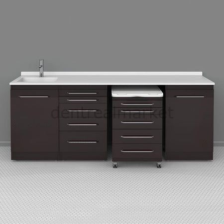 Grup Dental Mobile Cabinet Clinic Bench — Corian Top AZ01