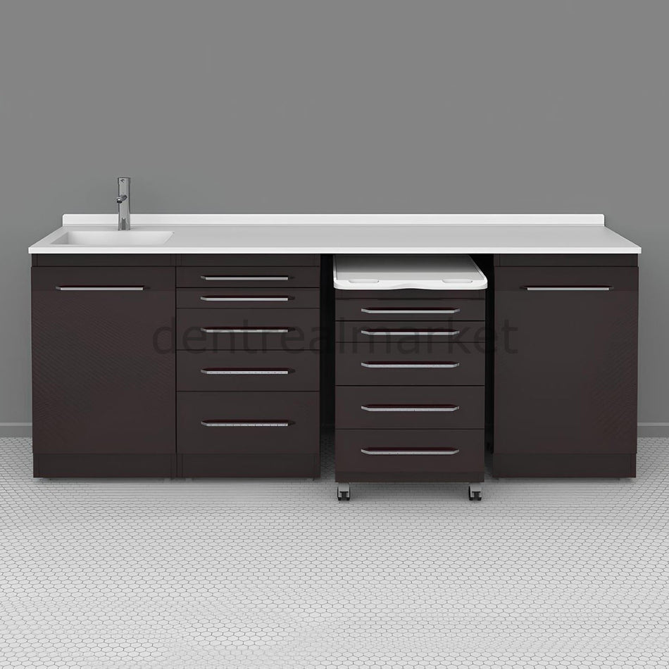 Grup Dental Mobile Cabinet Clinic Bench — Corian Top AZ01