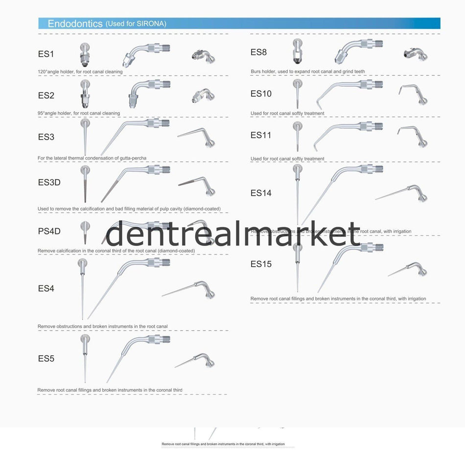 Woodpecker Ultrasonic Scaler Tip ES8 Sirona Compatible