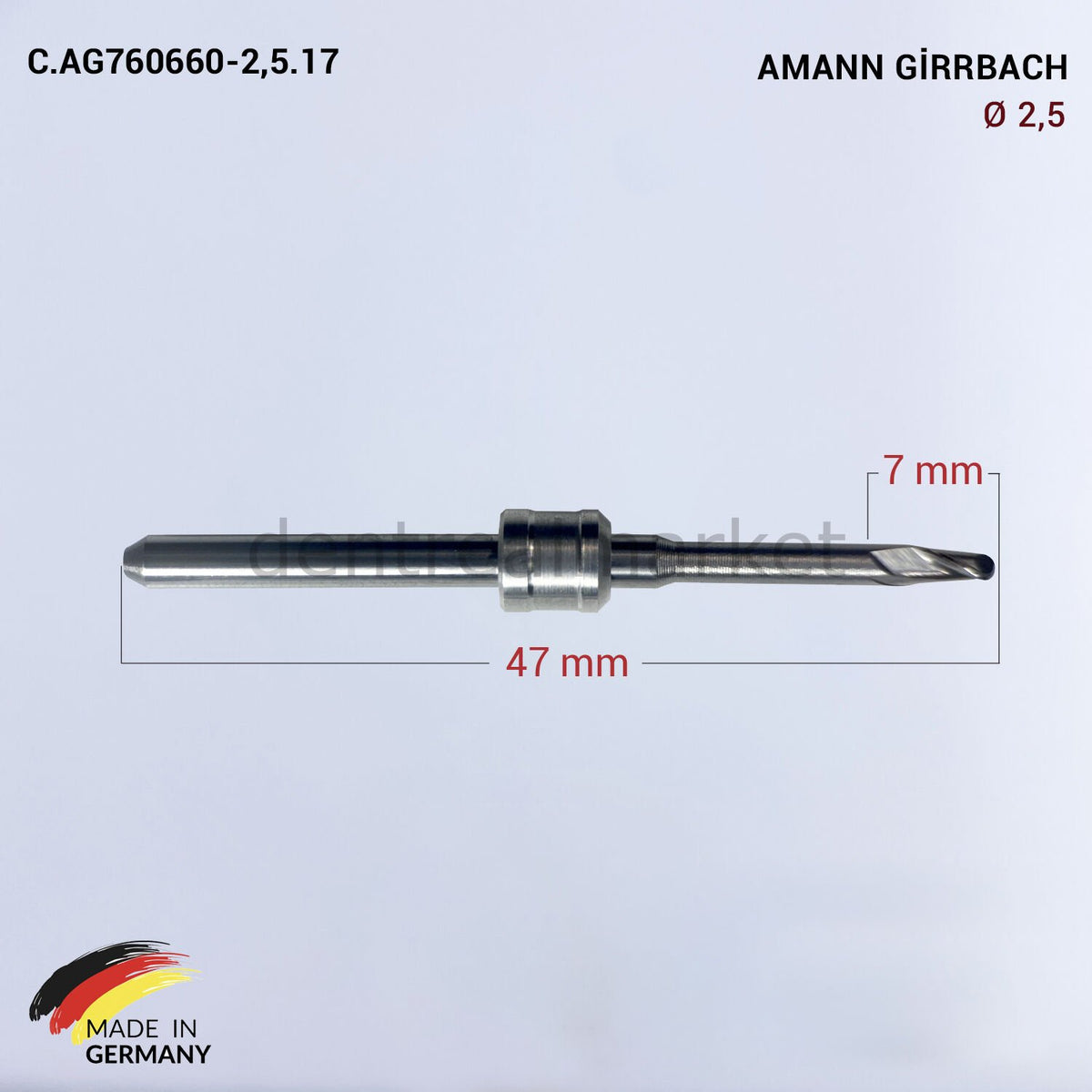 Frank Dental Amann Girrbach CAD/CAM Drill 2.5 mm