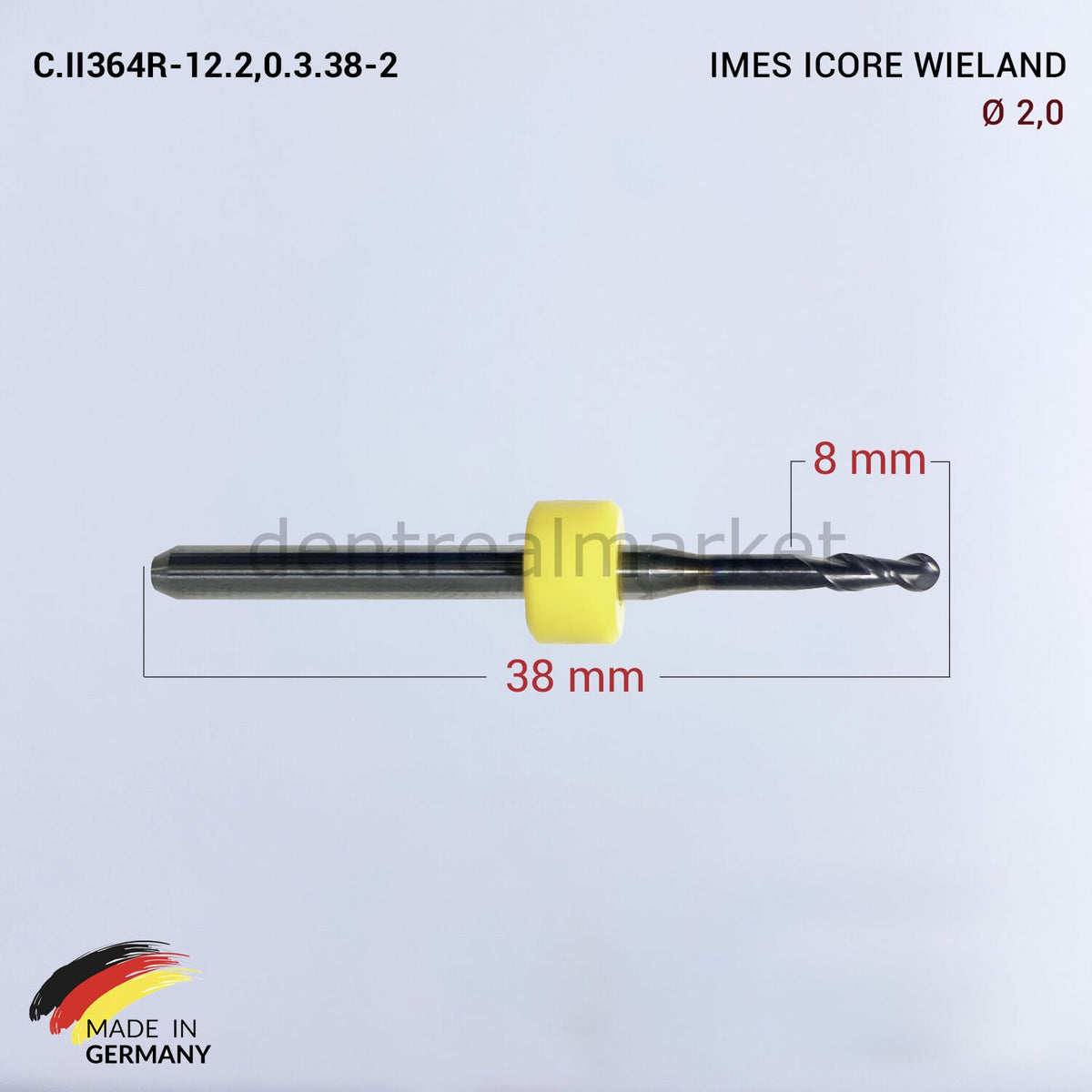 Frank Dental imes-icore Wieland CAD/CAM Bur 2.0 mm
