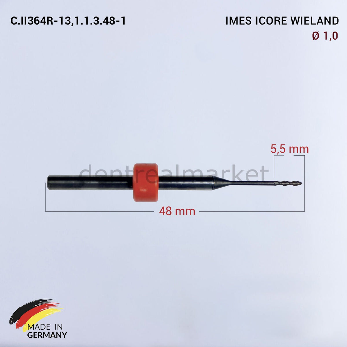 Frank Dental imes-icore Wieland CAD/CAM Bur 1.0 mm