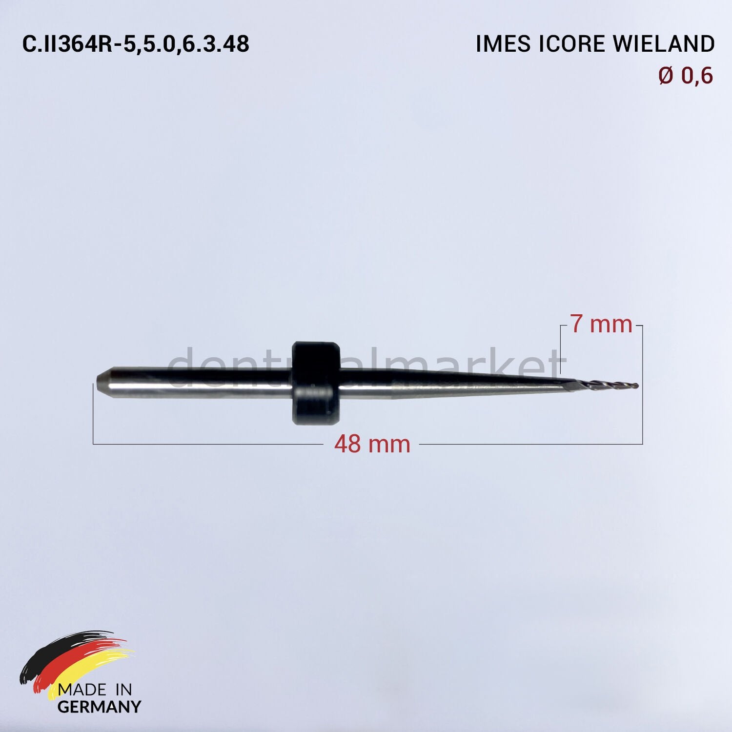 Frank Dental imes-icore Wieland CAD/CAM Bur 0.6 mm
