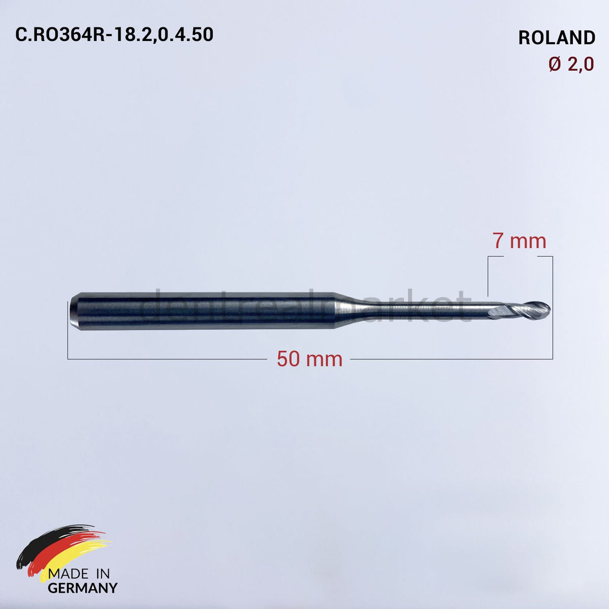 Frank Dental Tungsten Milling Bur 2.0 mm for Roland