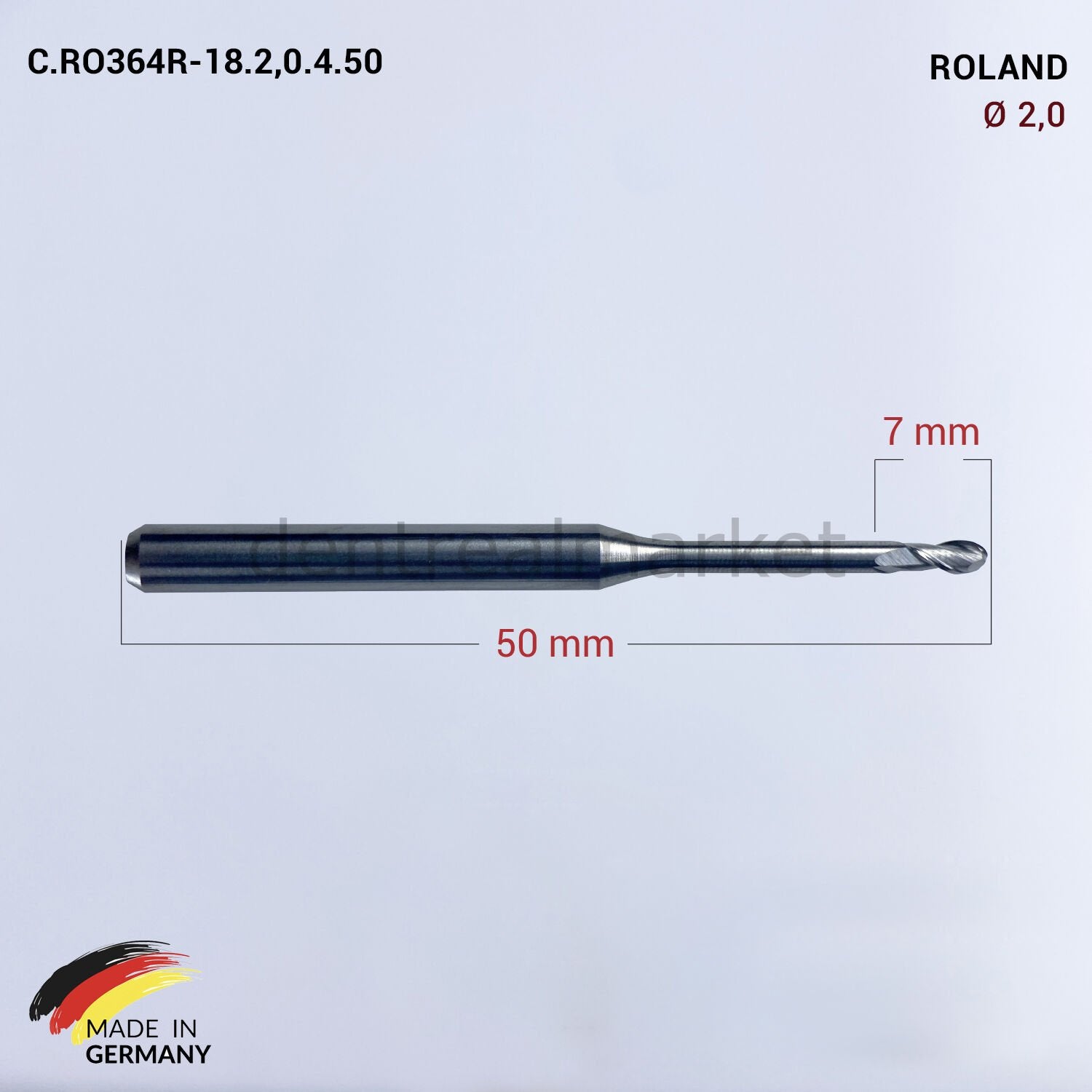 Frank Dental Tungsten Milling Bur 2.0 mm for Roland