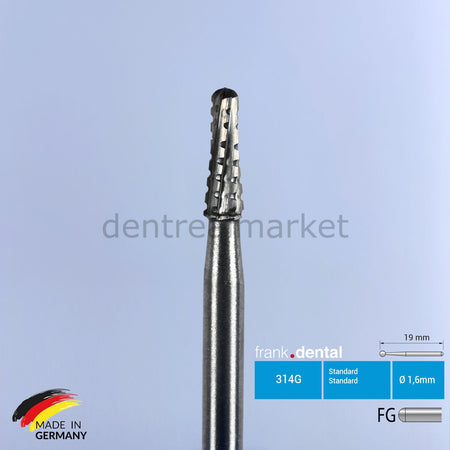 Frank Dental Tungsten Carbide Bur for Turbine - C33 - 5 pcs