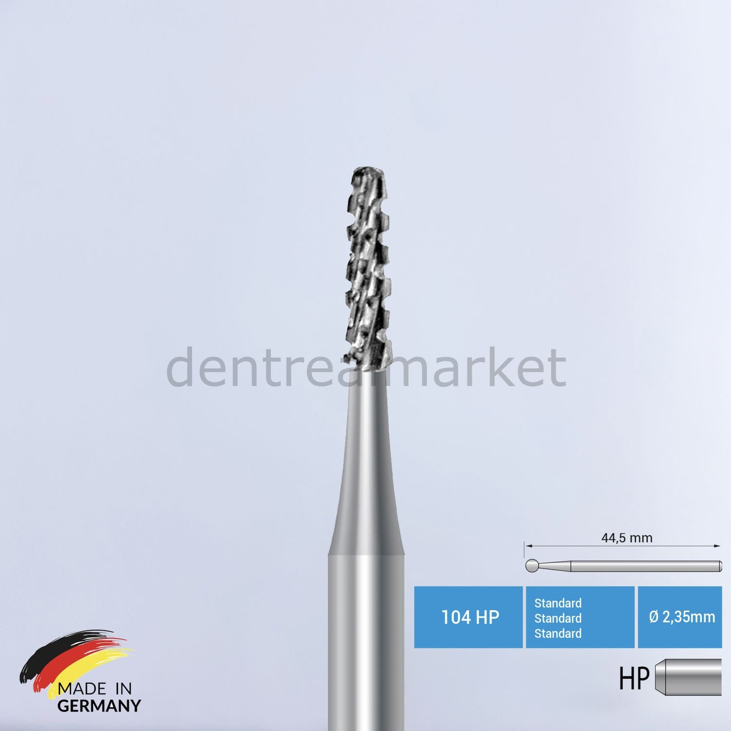 Frank Dental Tungsten Carbide Bur Straight HP — C33R — 5 pcs