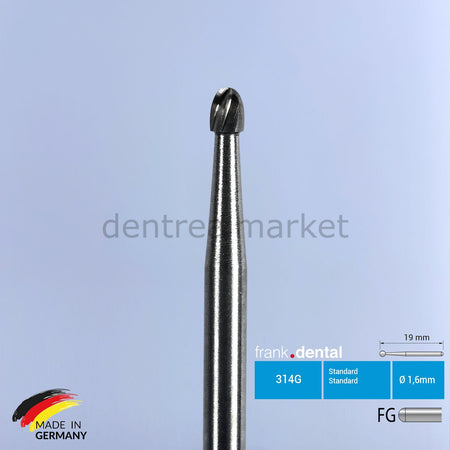 Frank Dental Tungsten Carbide Bur for Turbine - C7 - 5 pcs
