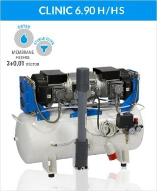 Gentilin Clinic Air 90 L Compressor with Dryer