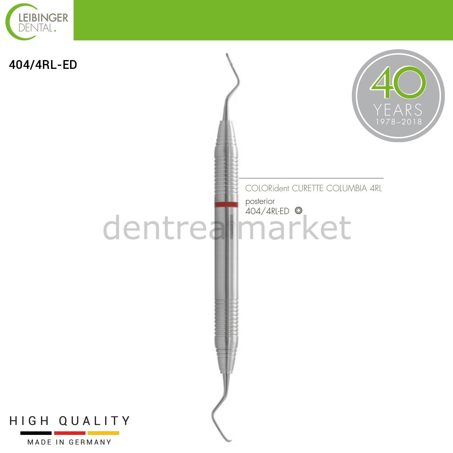 Leibinger - COLORident Curette Ceramic Color Rings - Posterior